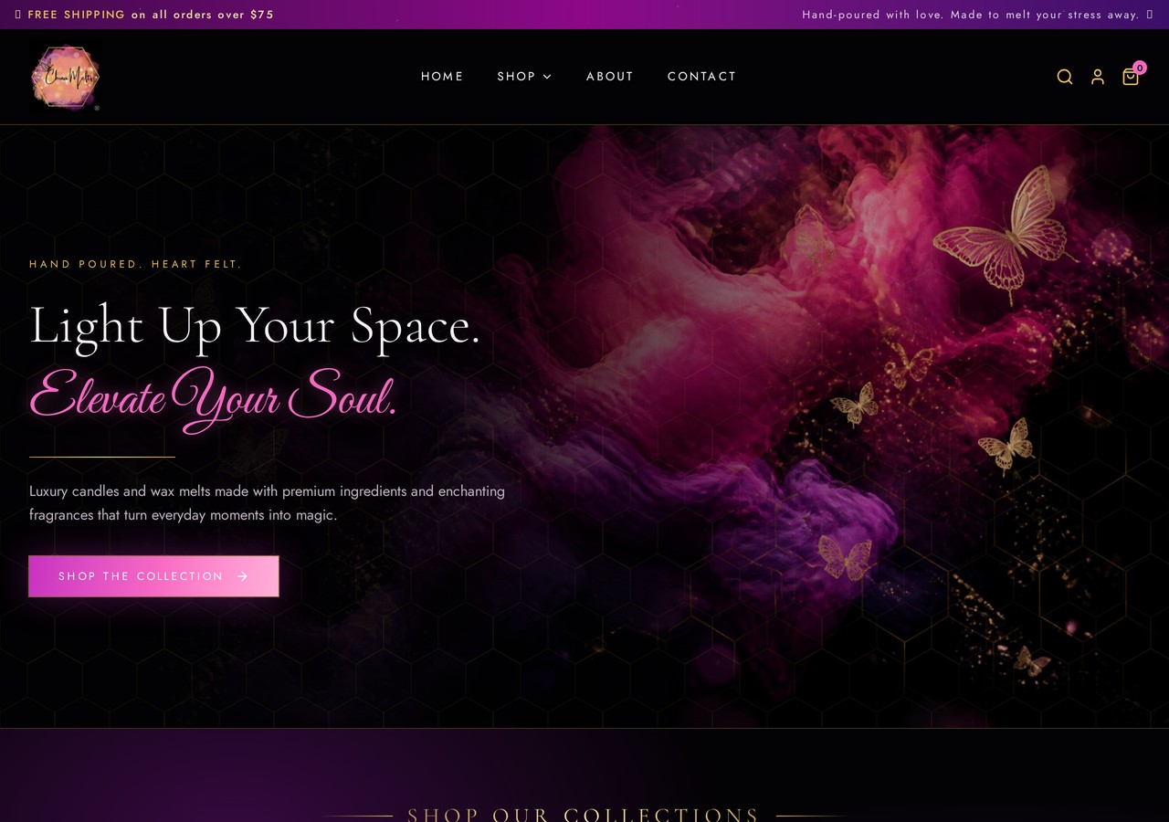 China Melts luxury candle storefront preview